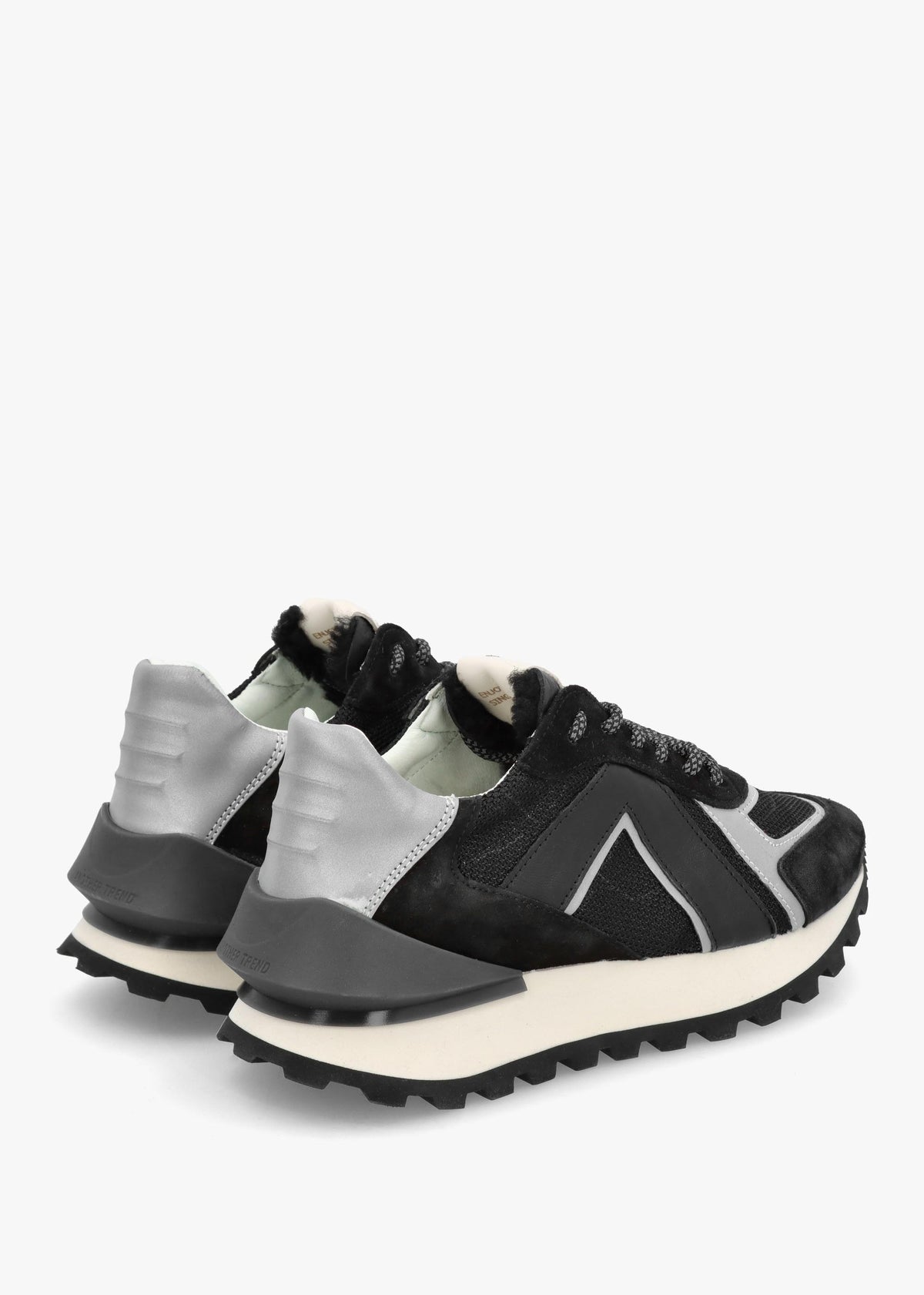 Lambert Black Suede & Mesh Chunky Trainers