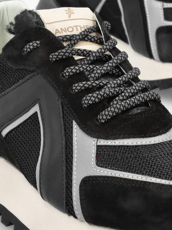 Lambert Black Suede & Mesh Chunky Trainers