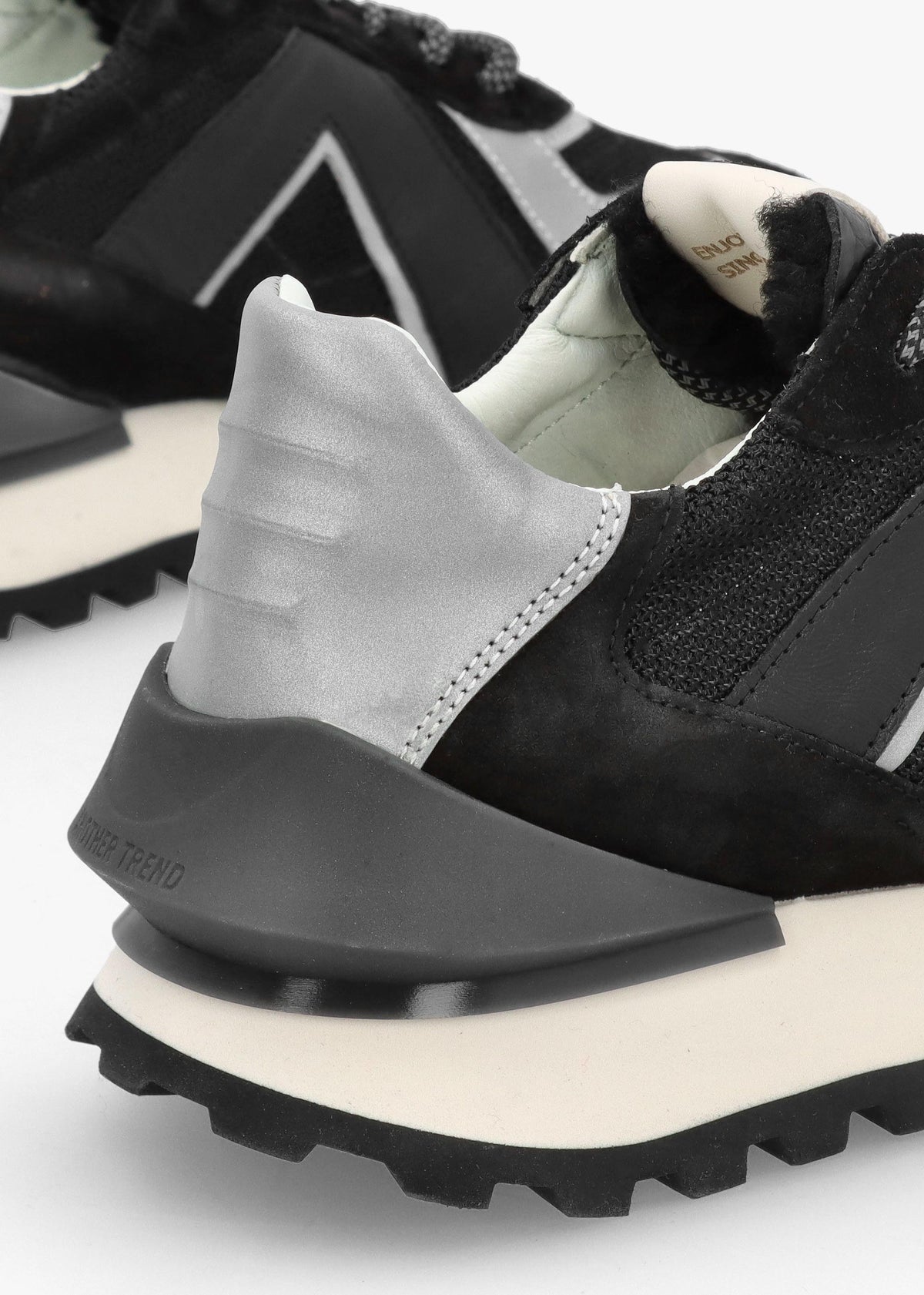 Lambert Black Suede & Mesh Chunky Trainers