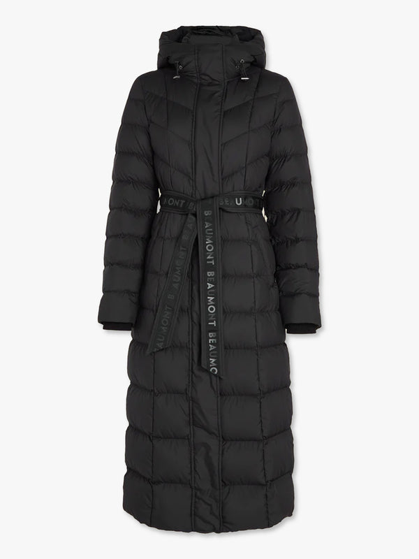 Zahra Black Longline Puffa Coat