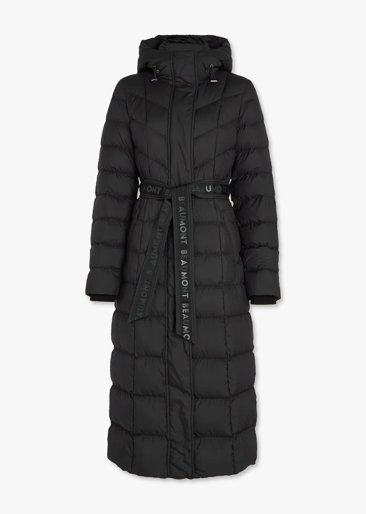 Zahra Black Longline Puffa Coat