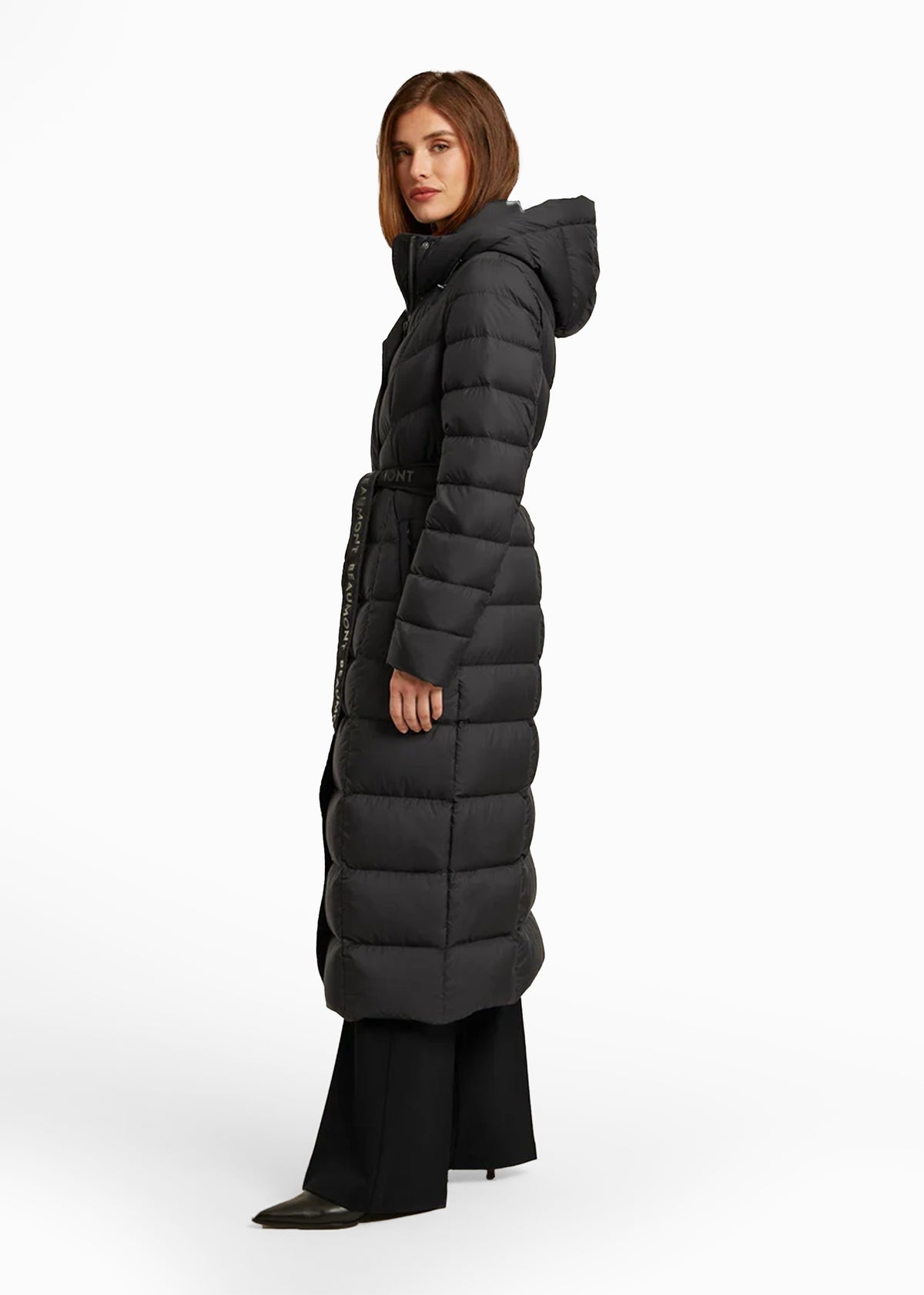 Zahra Black Longline Puffa Coat