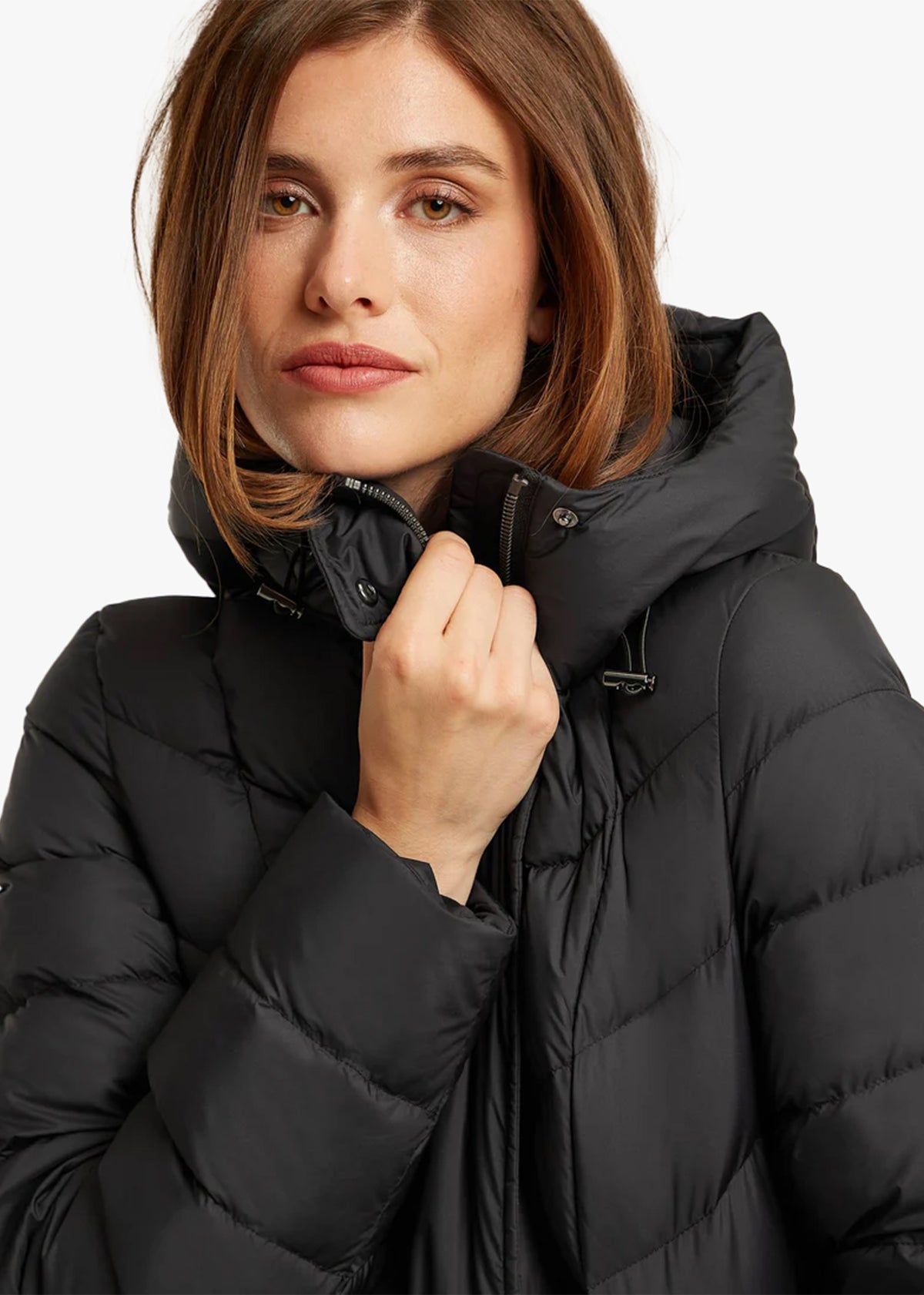 Zahra Black Longline Puffa Coat