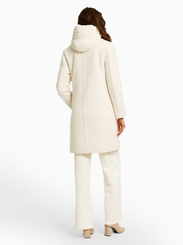 Tara Off White Bouclé Blazer Coat