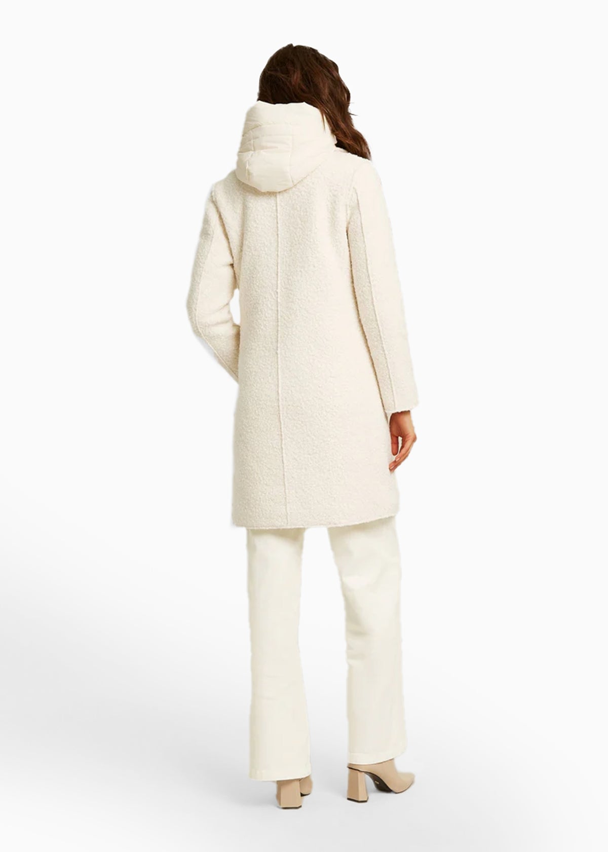 Tara Off White Bouclé Blazer Coat
