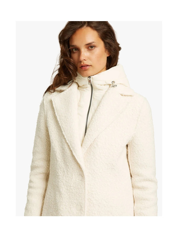 Tara Off White Bouclé Blazer Coat