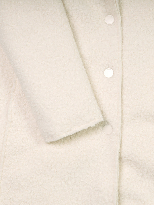 Tara Off White Bouclé Blazer Coat