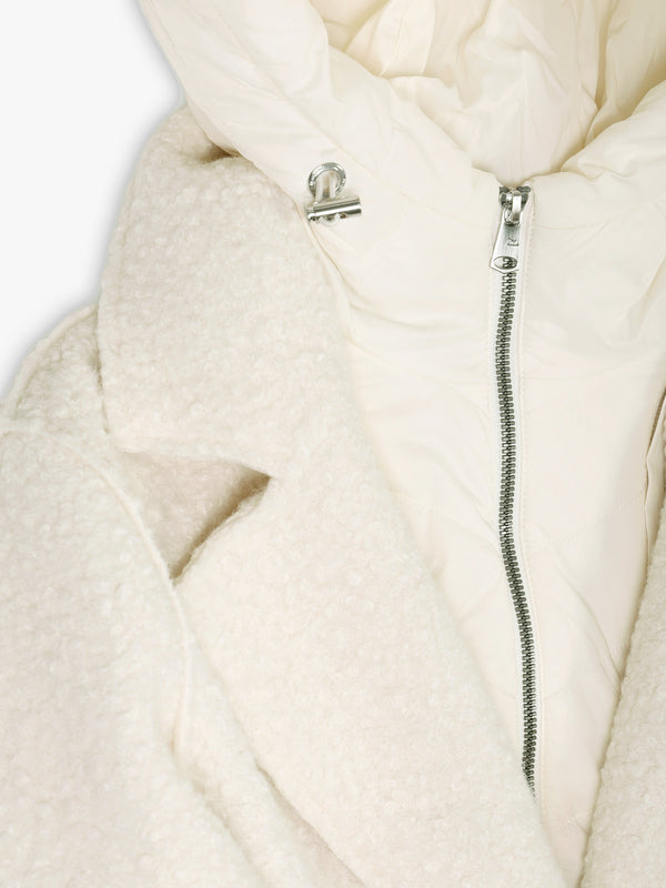 Tara Off White Bouclé Blazer Coat
