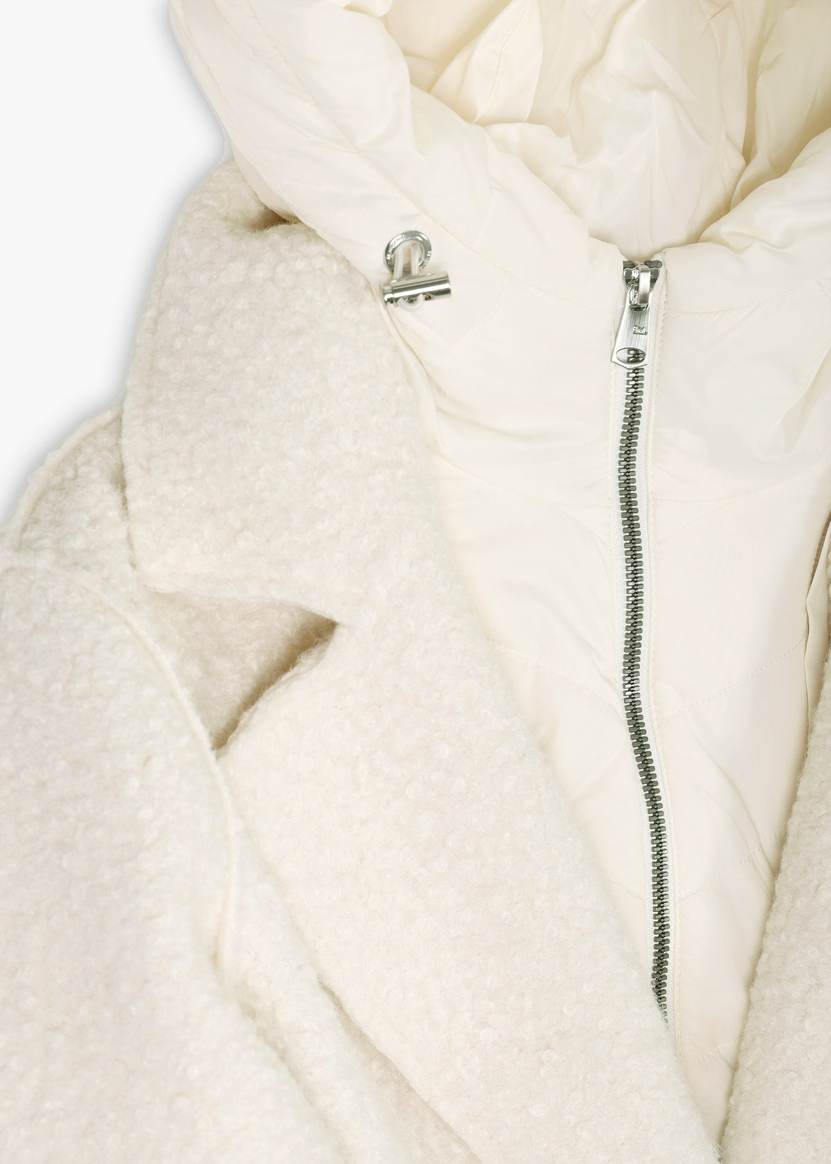 Tara Off White Bouclé Blazer Coat