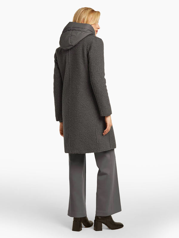 Tara Grey Bouclé Blazer Coat