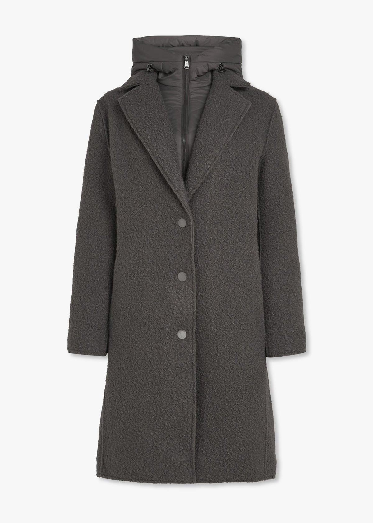 Tara Grey Bouclé Blazer Coat