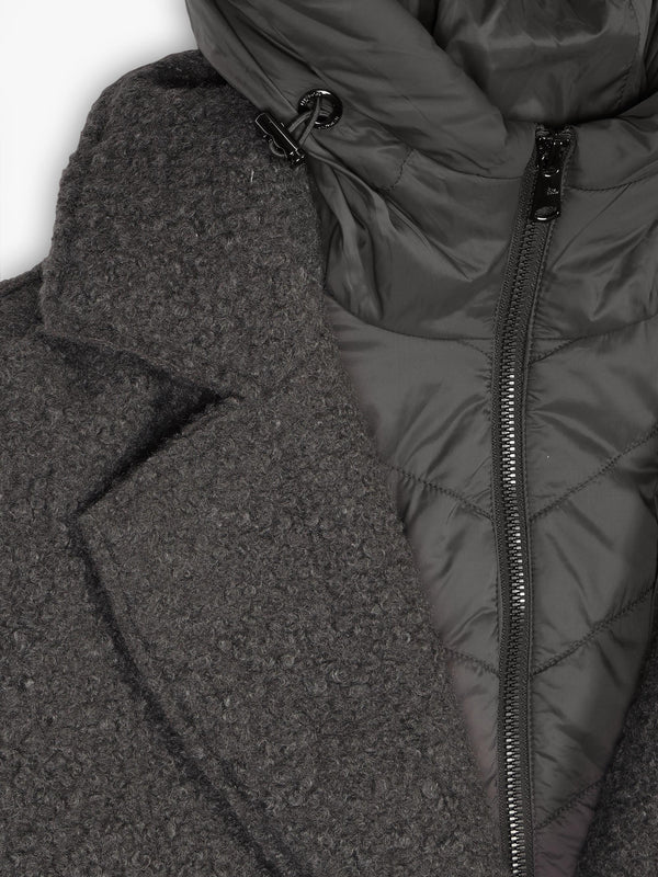 Tara Grey Bouclé Blazer Coat