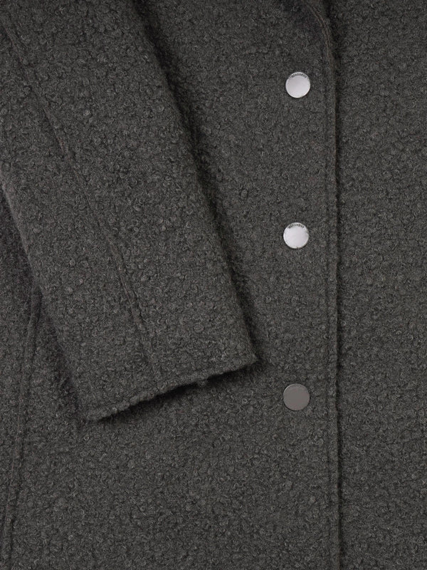 Tara Grey Bouclé Blazer Coat