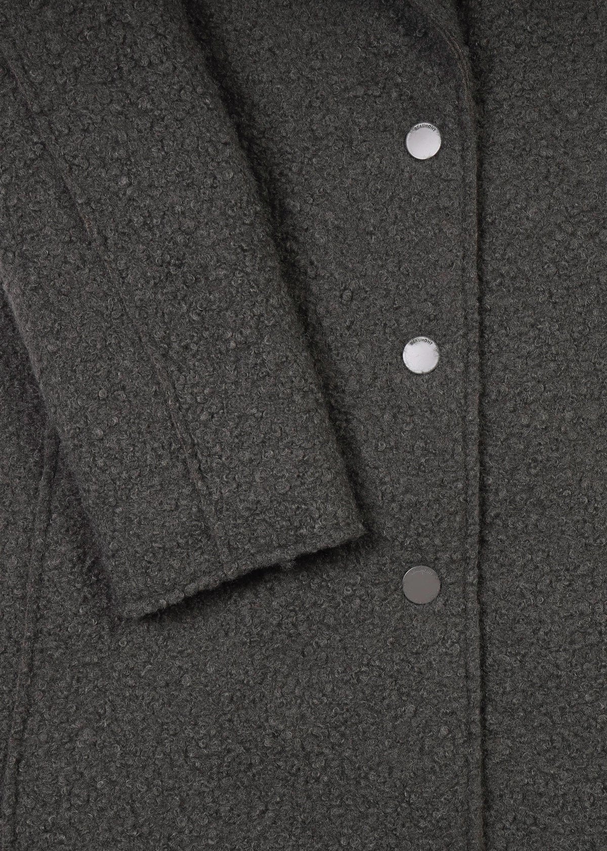 Tara Grey Bouclé Blazer Coat