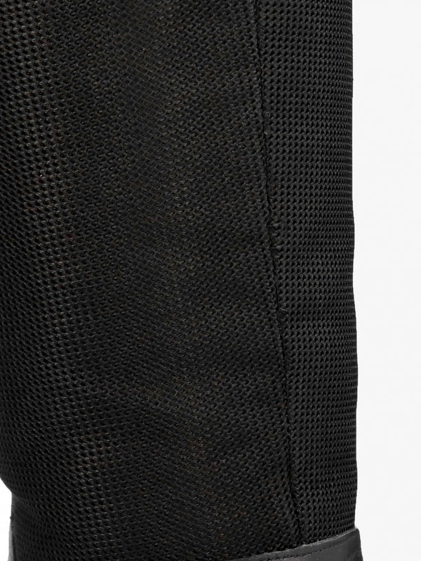Bliny Black Leather Block Heel Knee Boots