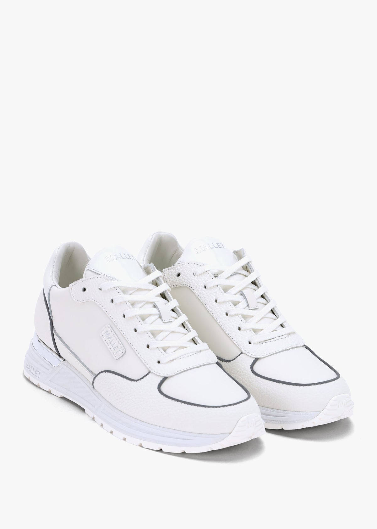 Men’s Popham Lite White & Silver Trainers