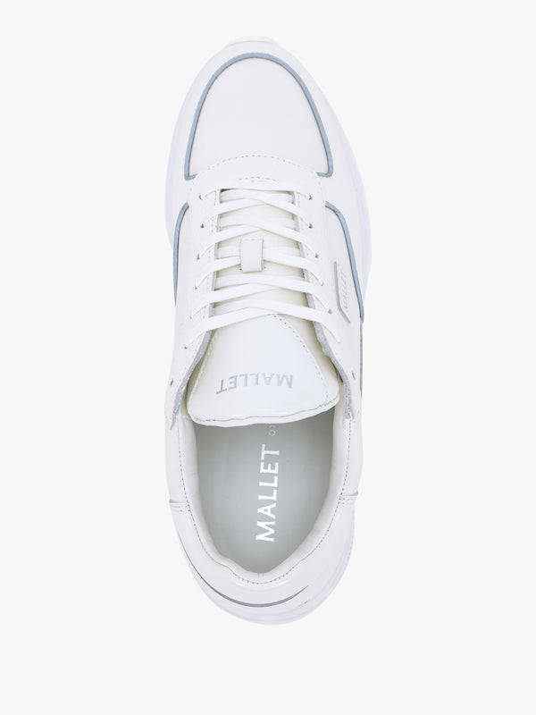 Men’s Popham Lite White & Silver Trainers