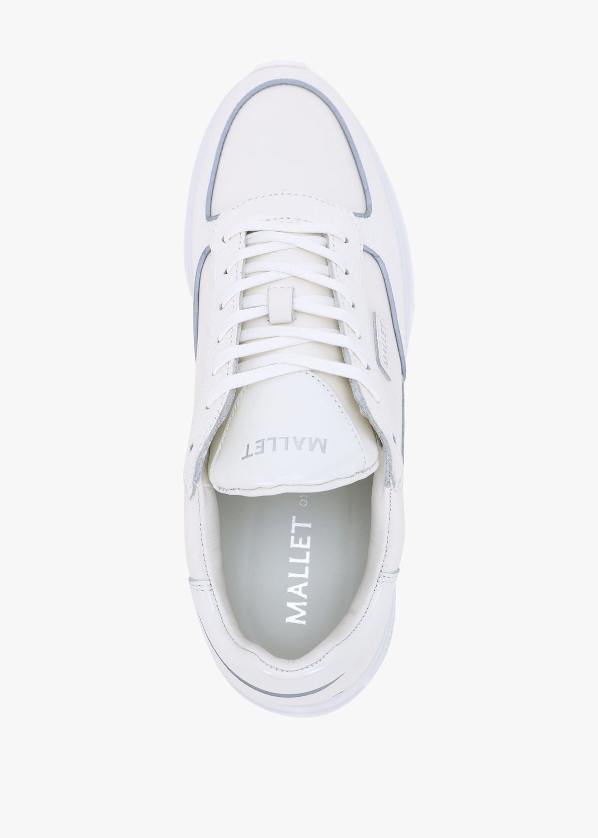 Men’s Popham Lite White & Silver Trainers