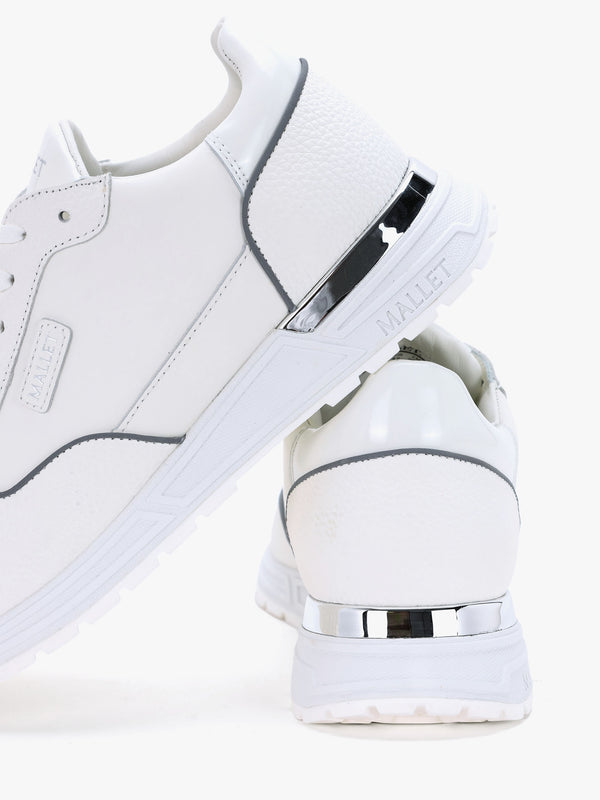 Men’s Popham Lite White & Silver Trainers