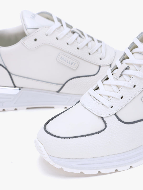 Men’s Popham Lite White & Silver Trainers