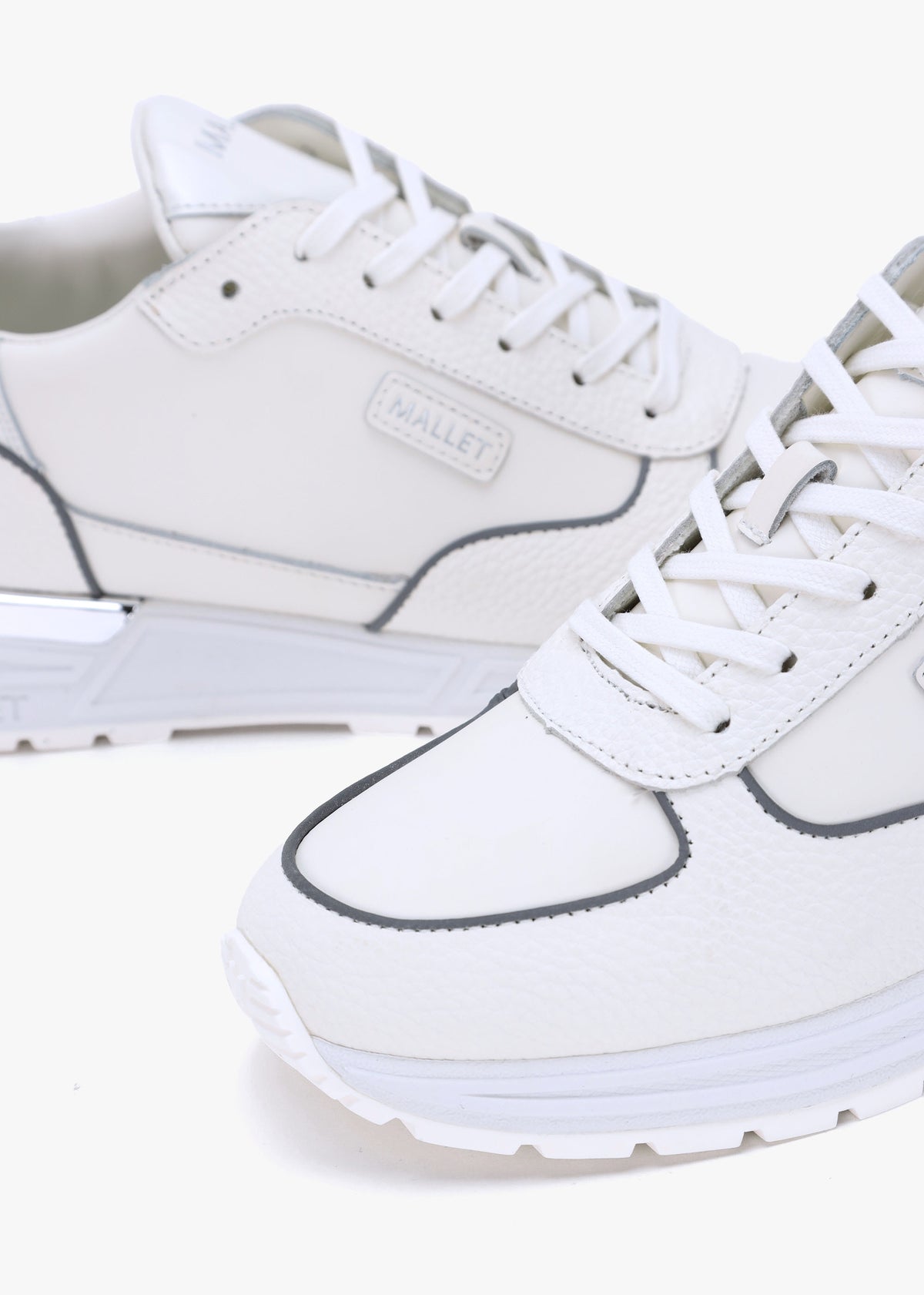 Men’s Popham Lite White & Silver Trainers