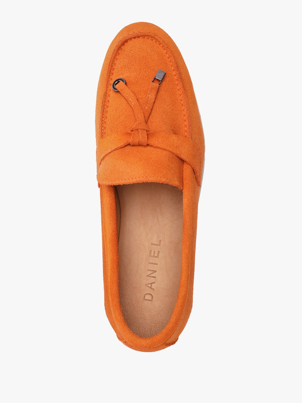 Siani Orange Suede Loafers