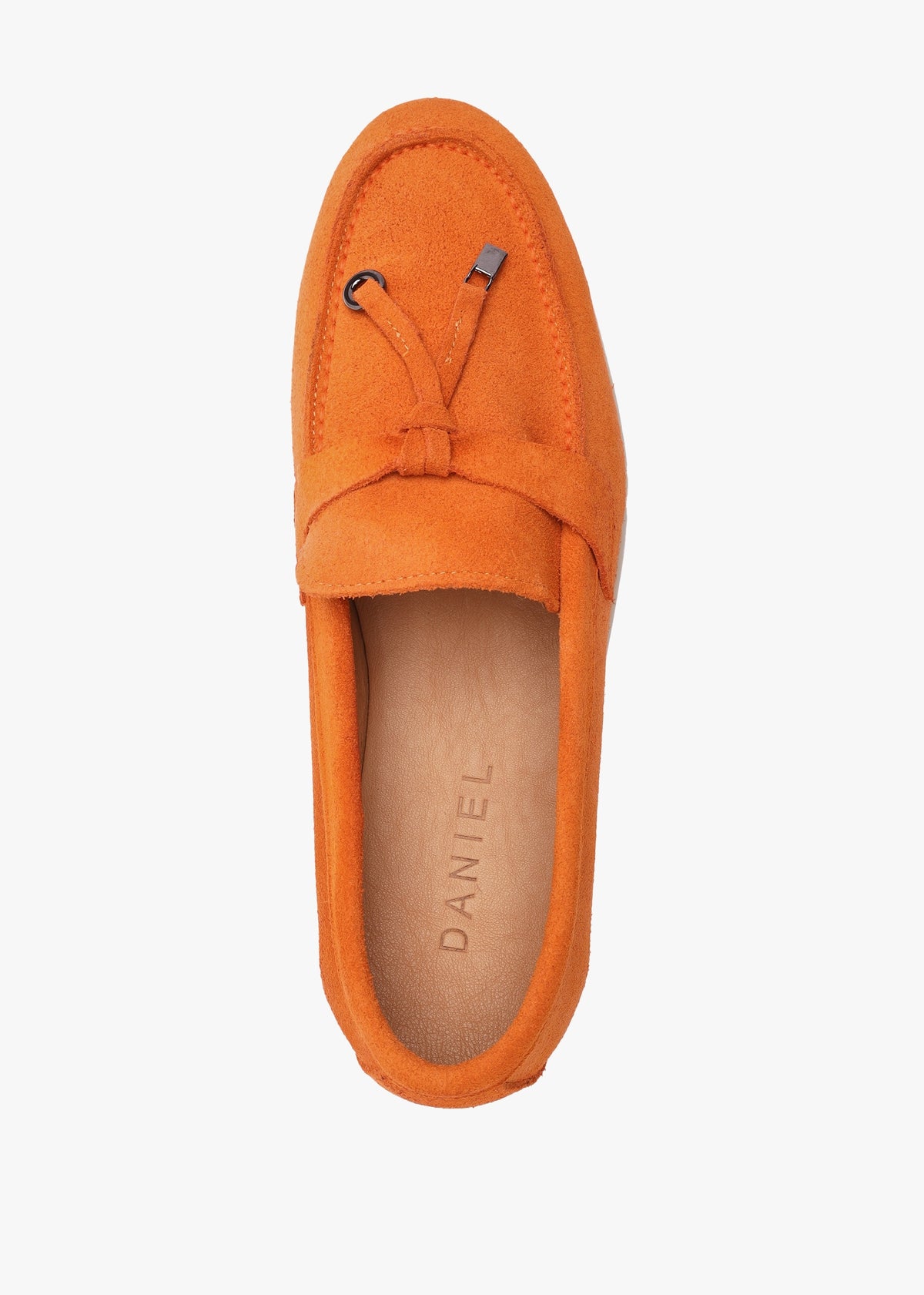 Siani Orange Suede Loafers
