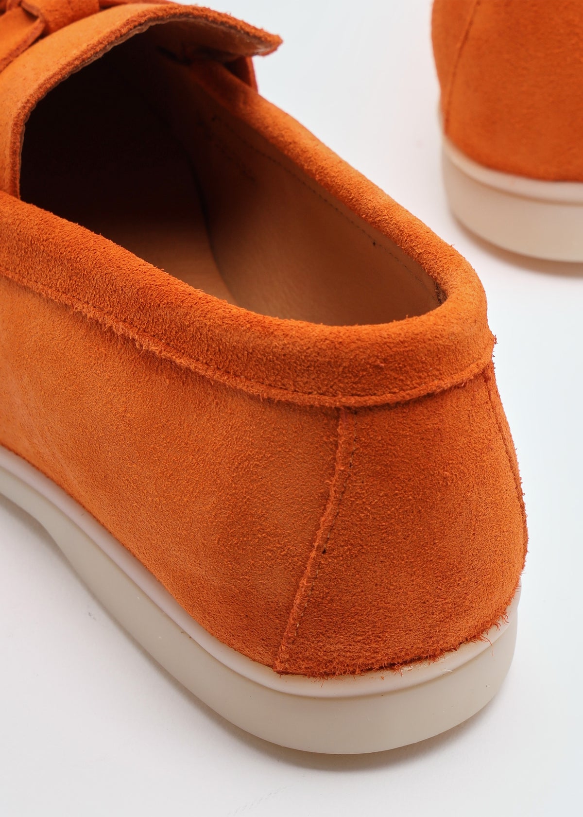 Siani Orange Suede Loafers