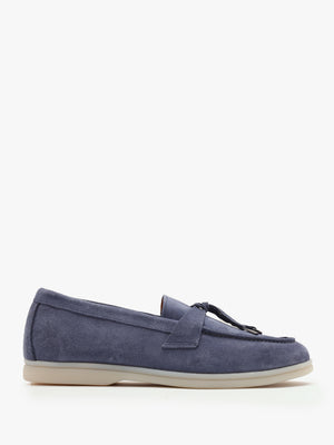 Siani Blue Suede Loafers