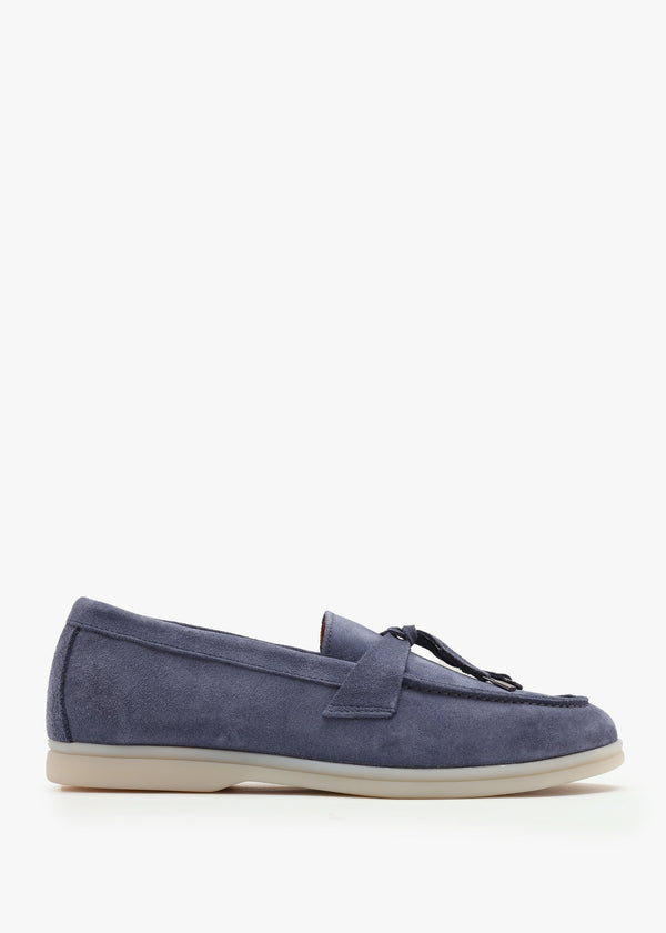 Siani Blue Suede Loafers