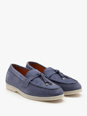 Siani Blue Suede Loafers