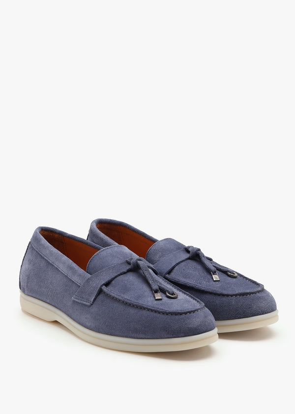 Siani Blue Suede Loafers