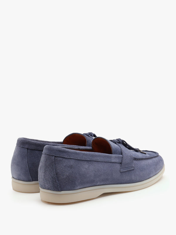 Siani Blue Suede Loafers