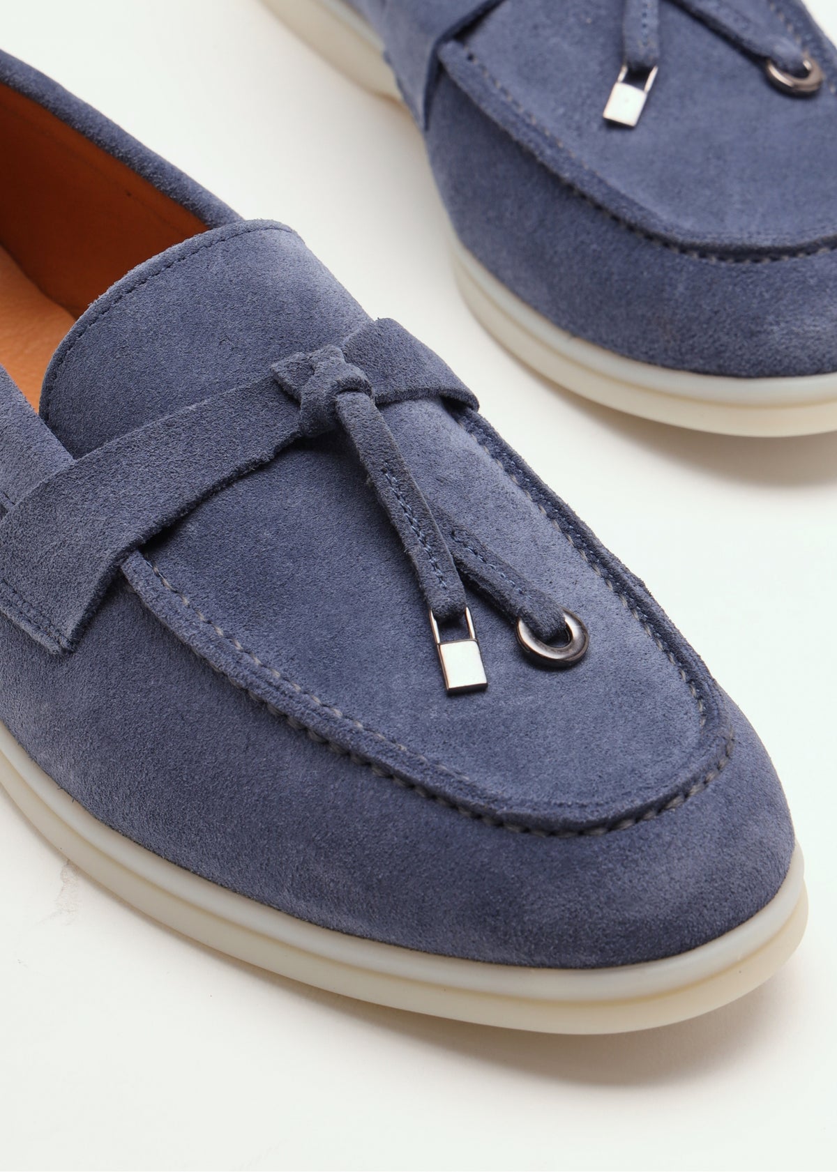 Siani Blue Suede Loafers
