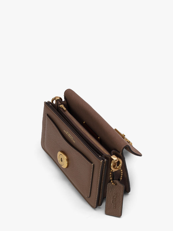 Tabby 20 Dark Stone Leather Shoulder Bag
