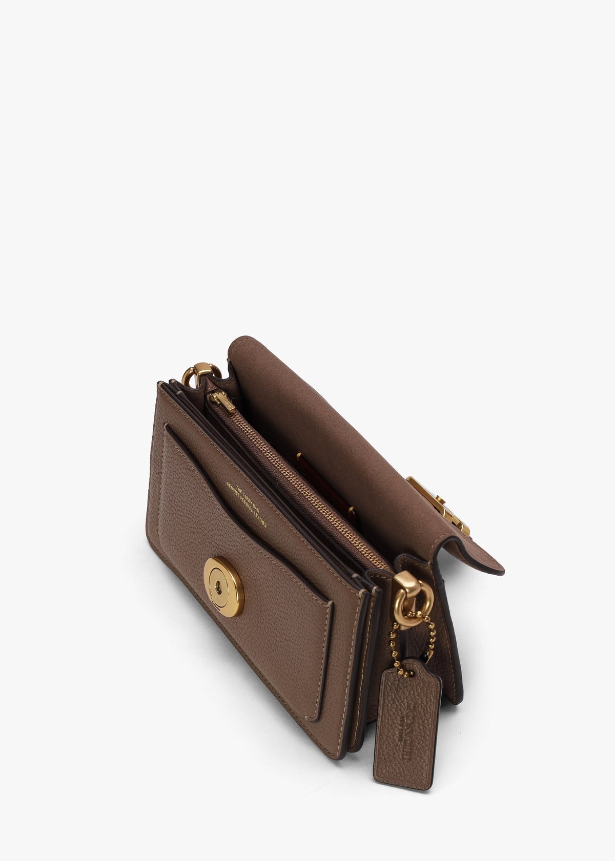 Tabby 20 Dark Stone Leather Shoulder Bag