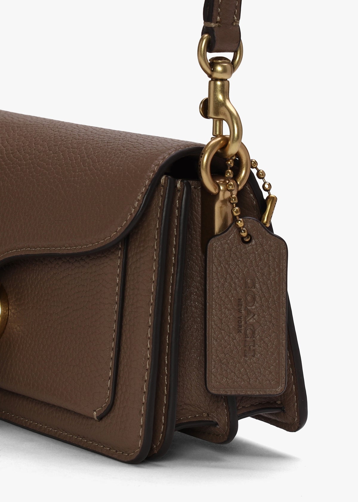 Tabby 20 Dark Stone Leather Shoulder Bag