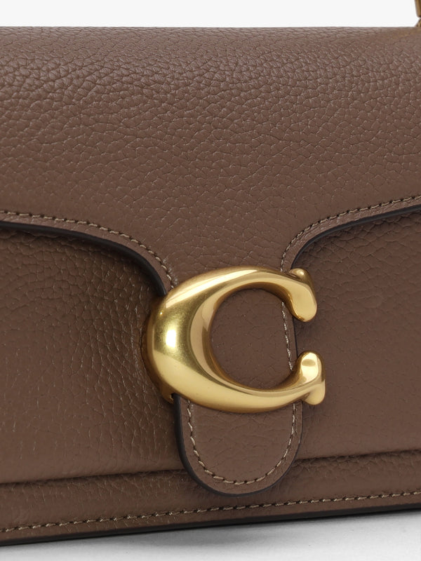 Tabby 20 Dark Stone Leather Shoulder Bag