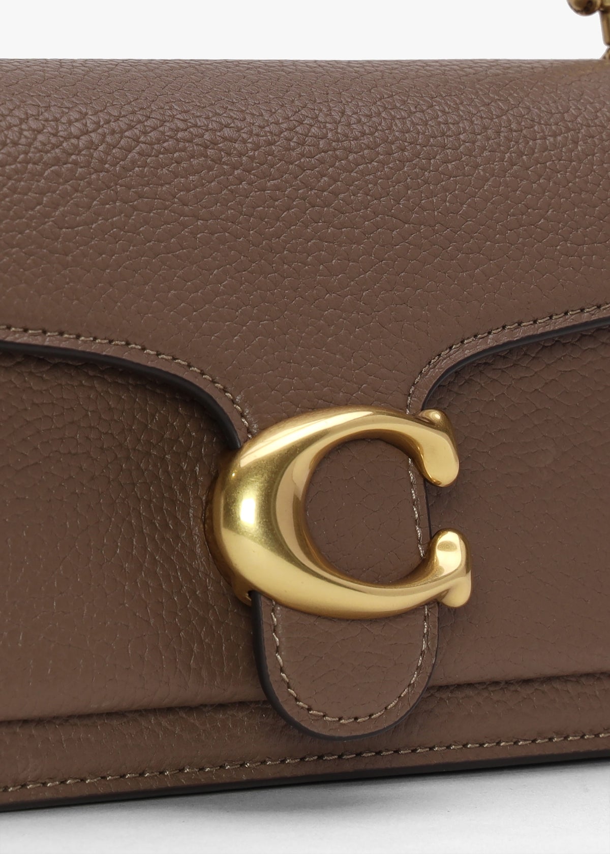 Tabby 20 Dark Stone Leather Shoulder Bag