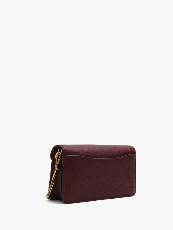 Tabby Merlot Leather Chain Clutch Bag