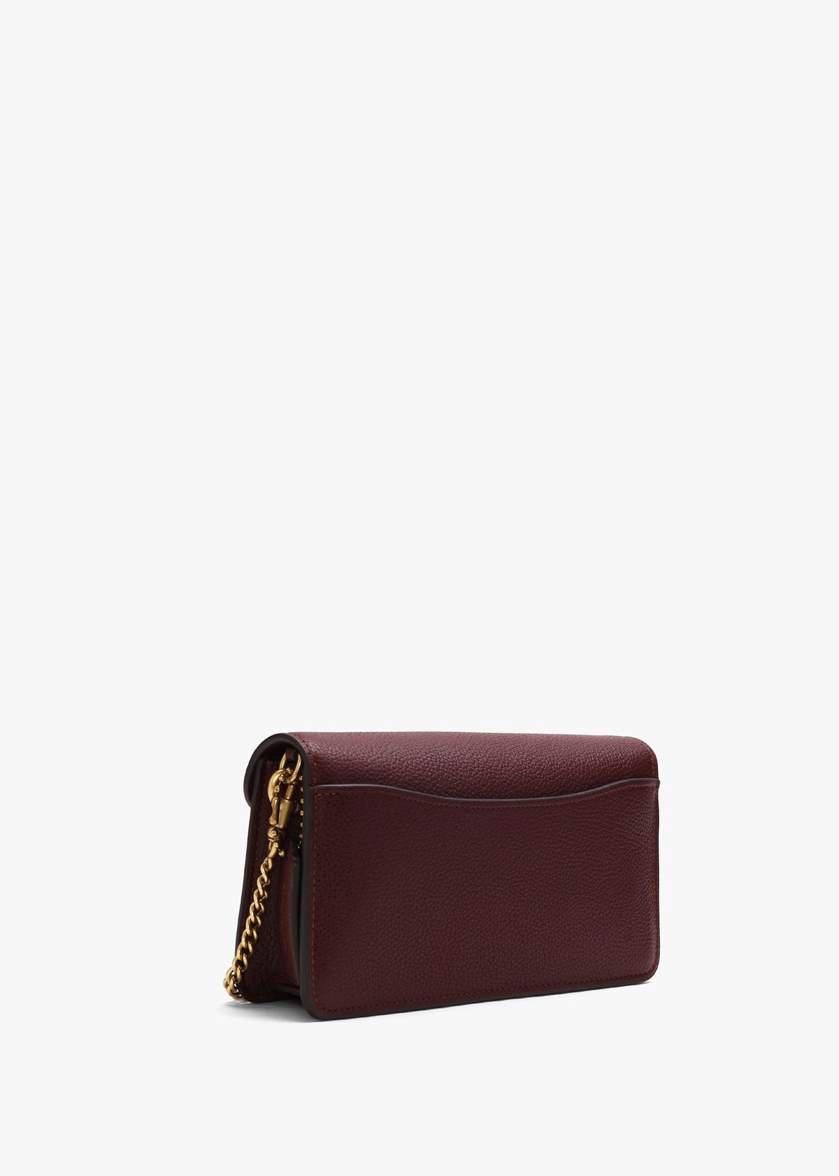 Tabby Merlot Leather Chain Clutch Bag