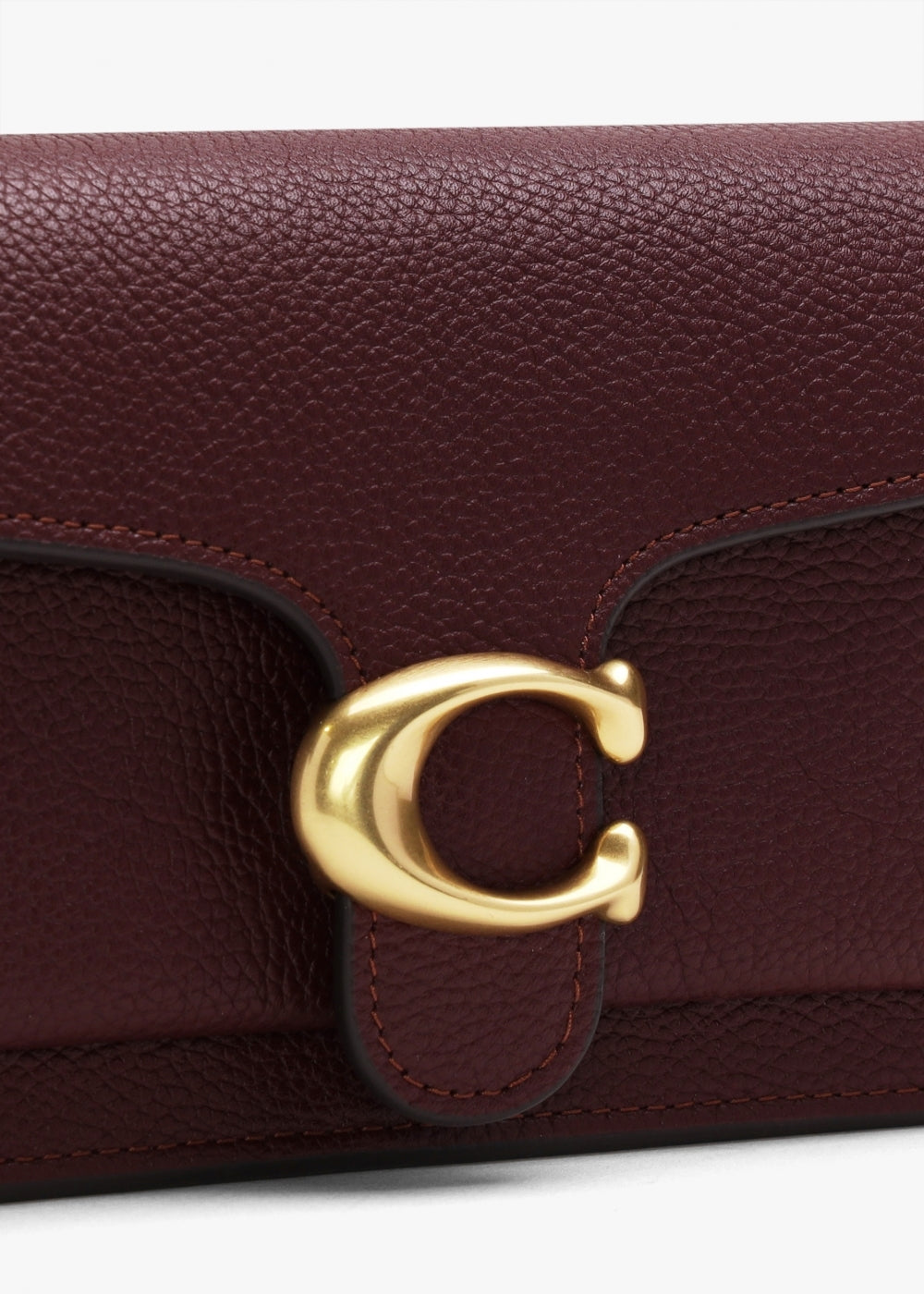Tabby Merlot Leather Chain Clutch Bag