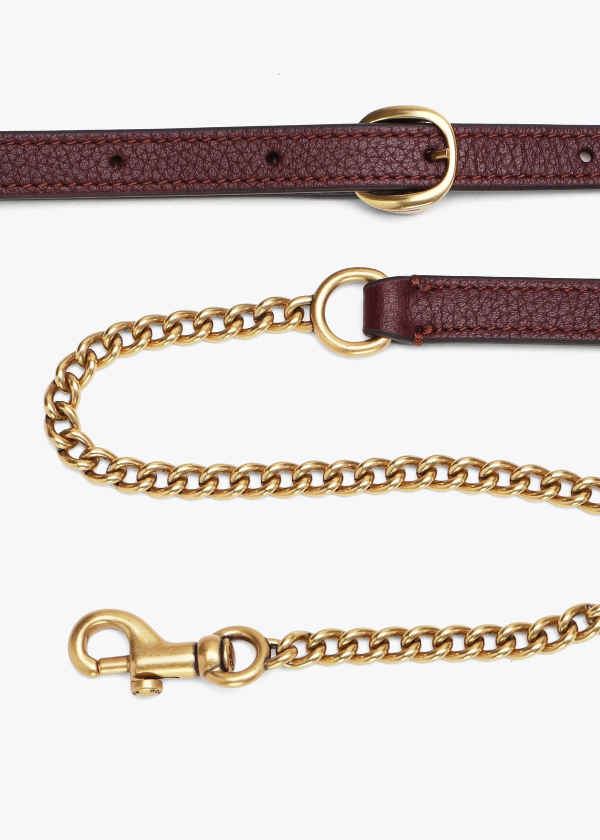 Tabby Merlot Leather Chain Clutch Bag