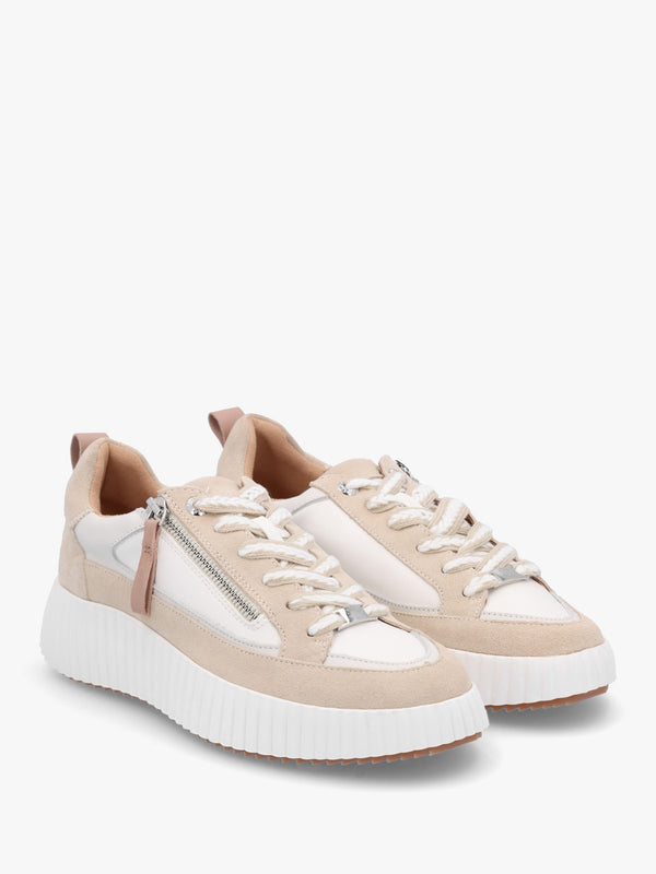 Bouville Off White Leather & Suede Chunky Trainers