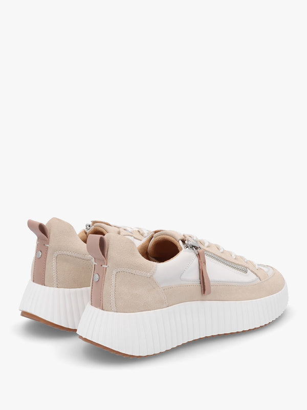 Bouville Off White Leather & Suede Chunky Trainers