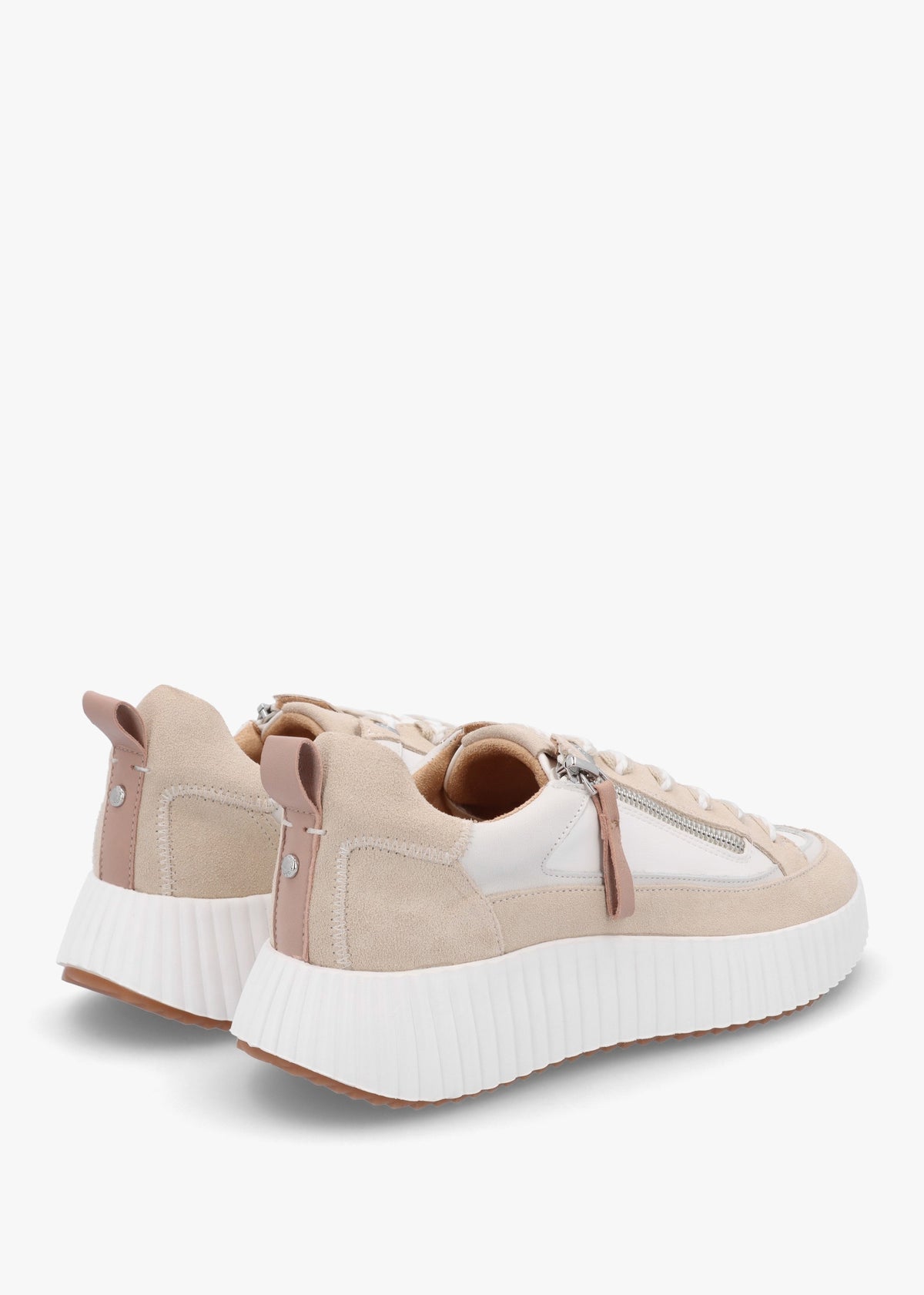 Bouville Off White Leather & Suede Chunky Trainers