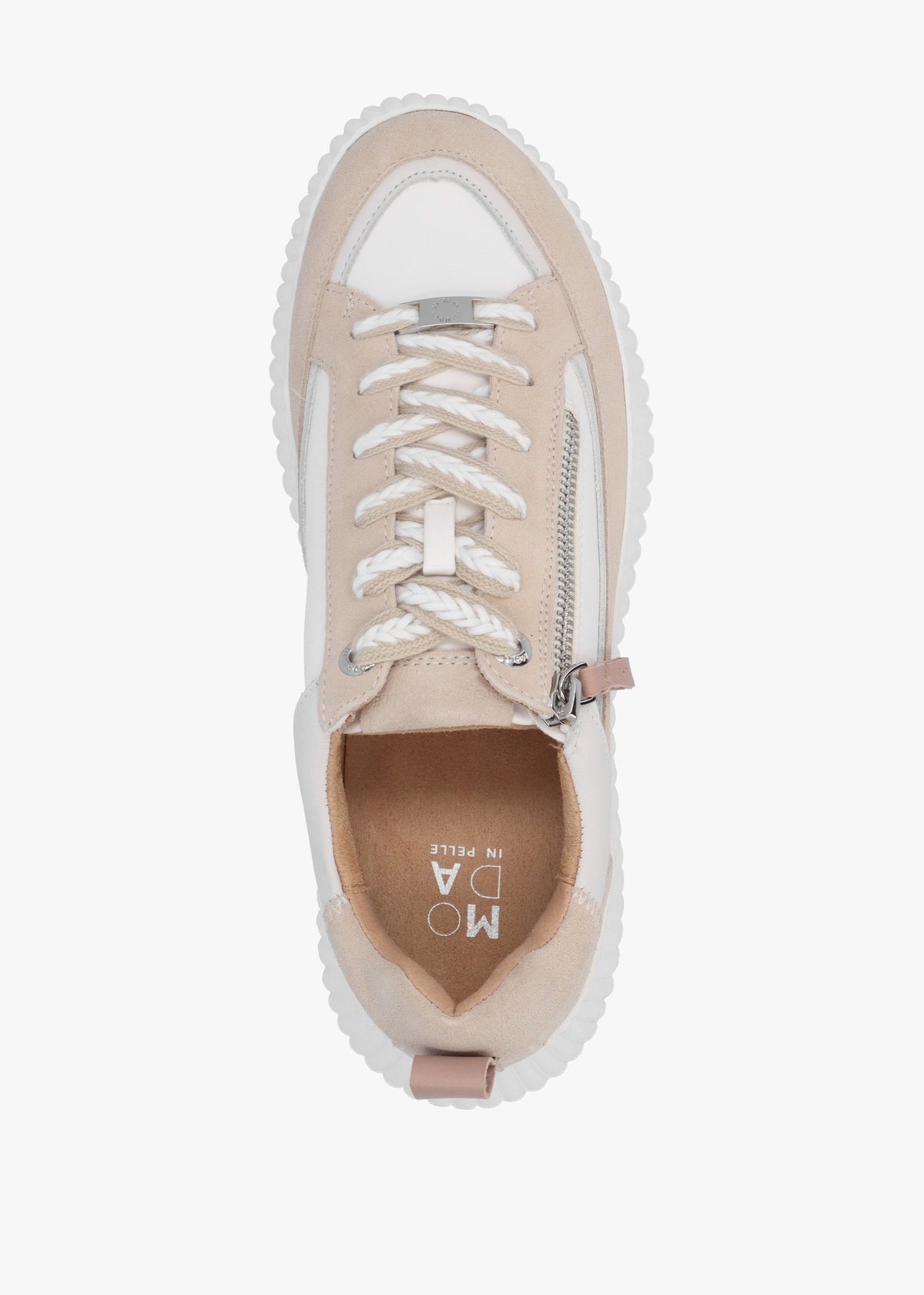 Bouville Off White Leather & Suede Chunky Trainers