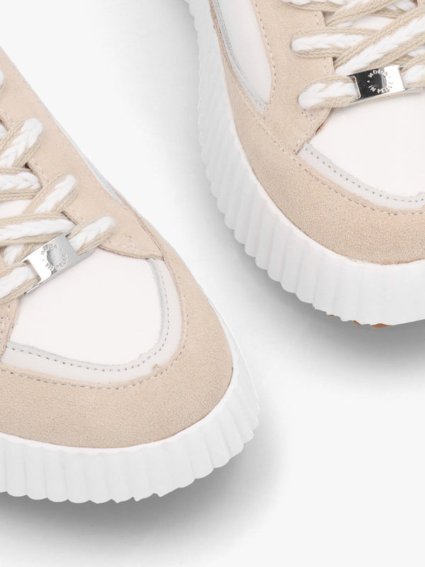 Bouville Off White Leather & Suede Chunky Trainers