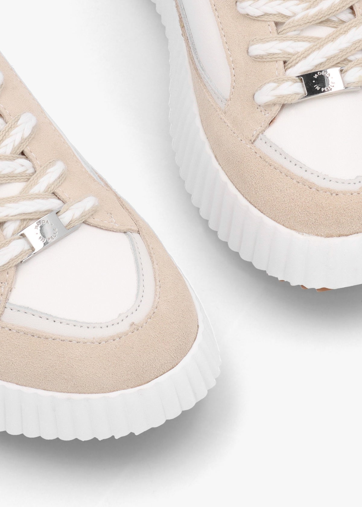 Bouville Off White Leather & Suede Chunky Trainers