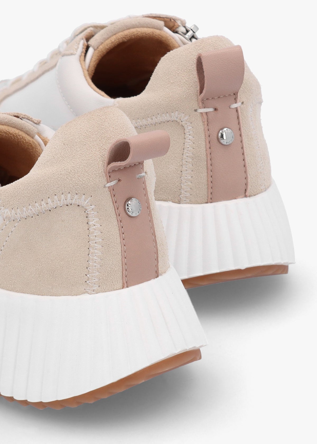 Bouville Off White Leather & Suede Chunky Trainers
